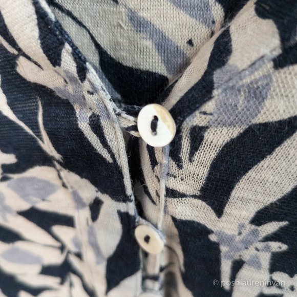 Monsoon 100% Linen Knit Top – Blue / Floral Print – US 6 - Picture 9 of 14